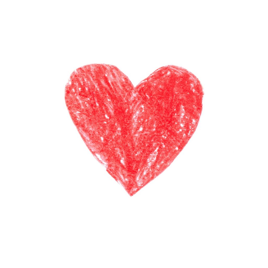 Rotes gemaltes Herz